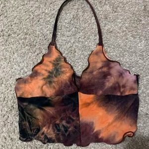 Tie dye halter crop top
